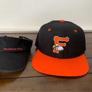Vintage 90s Frederick Keys MiLB Baseball New Era Snapback Hat + Sun Visor 🧢 ⚾️